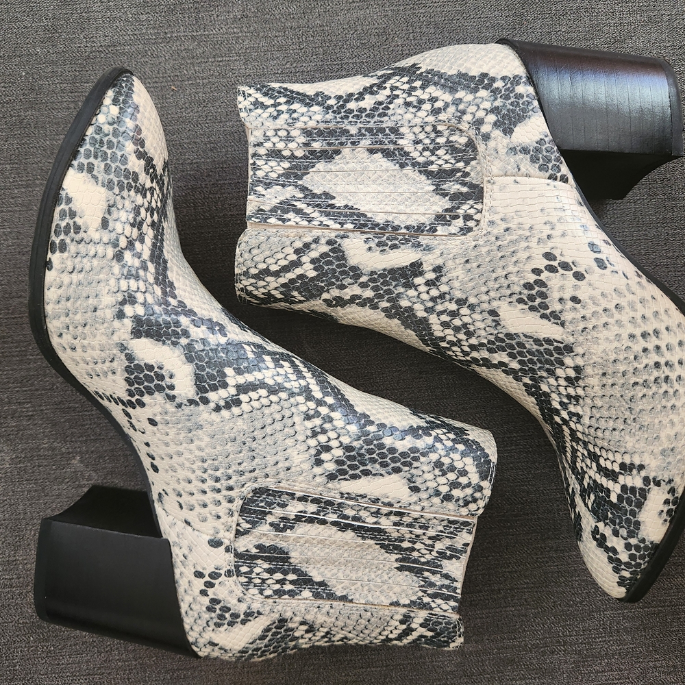 Snakeskin Ankle Boots